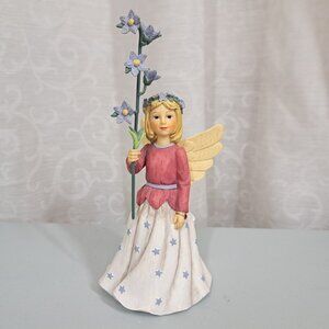Wildflower Angels Larkspur For July Demdaco Birthday Girl Figurine Primitive